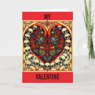  Skull and Heart valentine's card