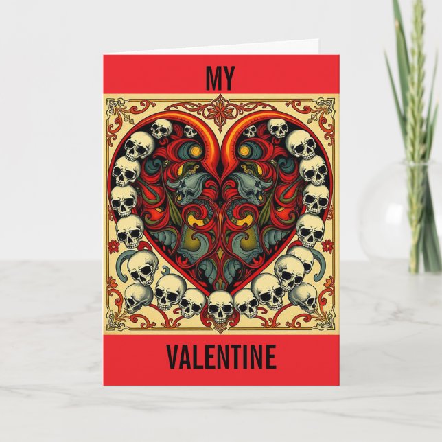  Skull and Heart valentine's card (Front)