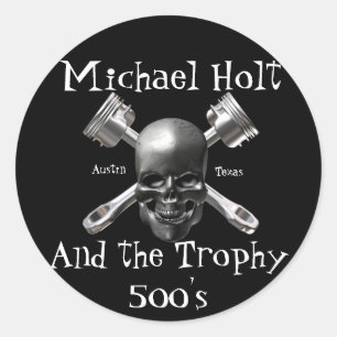 Skull and Pistons sticker