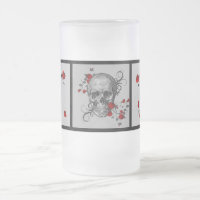 Skull And Red Roses
