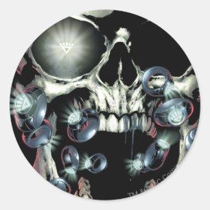 Skull and Rings - Colour Classic Round Sticker