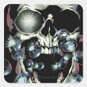 Skull and Rings - Colour Square Sticker