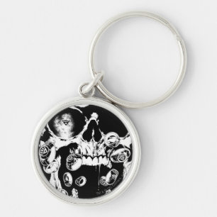 Skull and Rings Key Ring