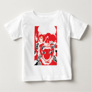 Skull and Rings - Red Baby T-Shirt