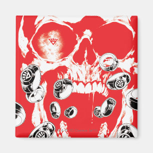 Skull and Rings - Red Magnet