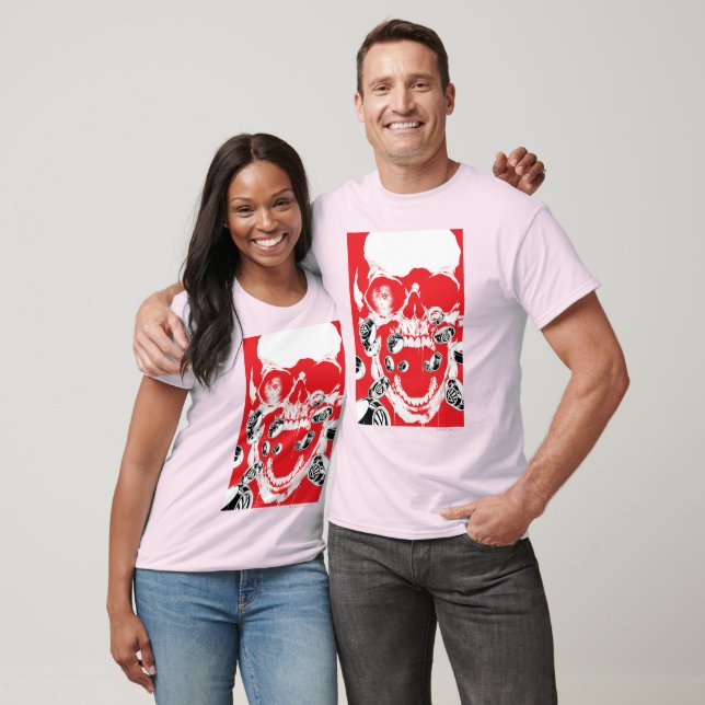 Skull and Rings - Red T-Shirt (Unisex)