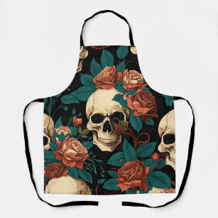 Skull and Rose Apron