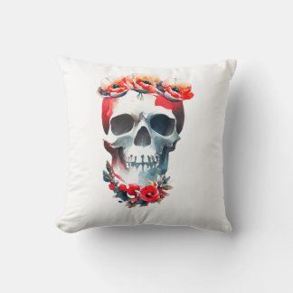 Skull And Roses Cushion