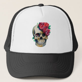 Skull and Roses - Roses are Dead Trucker Hat