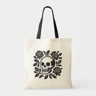 Skull And Roses Tote Bag