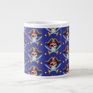Skull and sabers large coffee mug