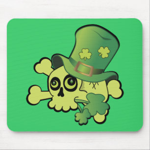 Skull and Shamrocks Mouse Mat