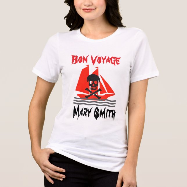 Skull and Ship Tri-Blend Shirt (Front)