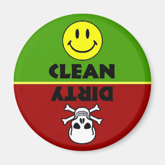 Skull and Similie Clean Dirty Dishwasher Magnet