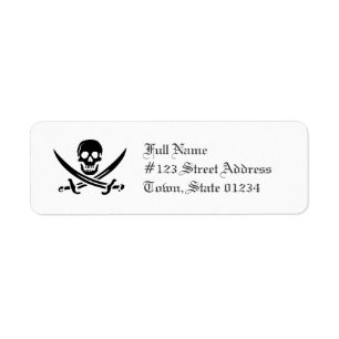 Skull and Swords Mailing Labels