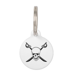 Skull and Swords Pet Tag