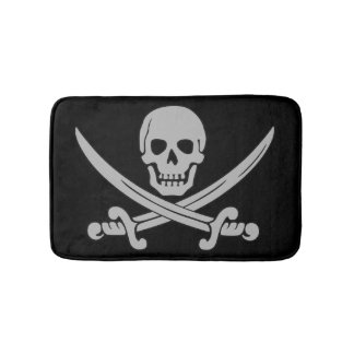 Skull and Swords Pirate Bath Mat