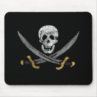 Skull and Swords Pirate Flag Mouse Mat