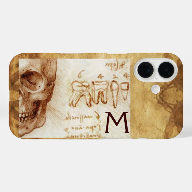 SKULL AND TEETH ,DENTAL CLINIC ,DENTIST MONOGRAM Case-Mate iPhone CASE (Back (Horizontal))