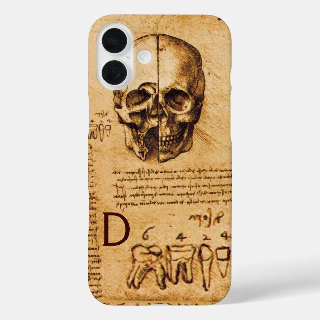 SKULL AND TEETH ,DENTAL CLINIC ,DENTIST MONOGRAM Case-Mate iPhone CASE (Back)