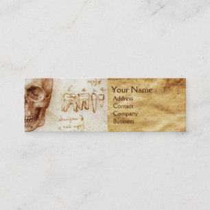 SKULL AND TEETH,DENTAL CLINIC,DENTIST MONOGRAM MINI BUSINESS CARD