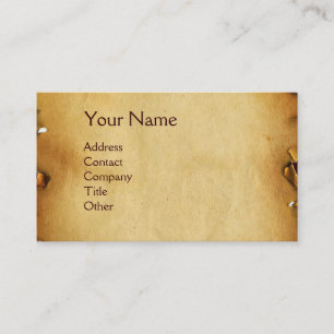 SKULL AND TEETH,DENTAL CLINIC ,DENTIST PARCHMENT BUSINESS CARD