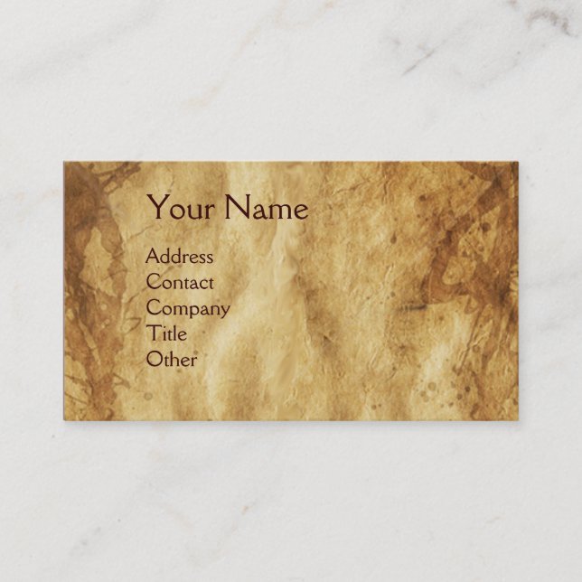 SKULL AND TEETH,DENTAL CLINIC,DENTIST PARCHMENT BUSINESS CARD (Front)