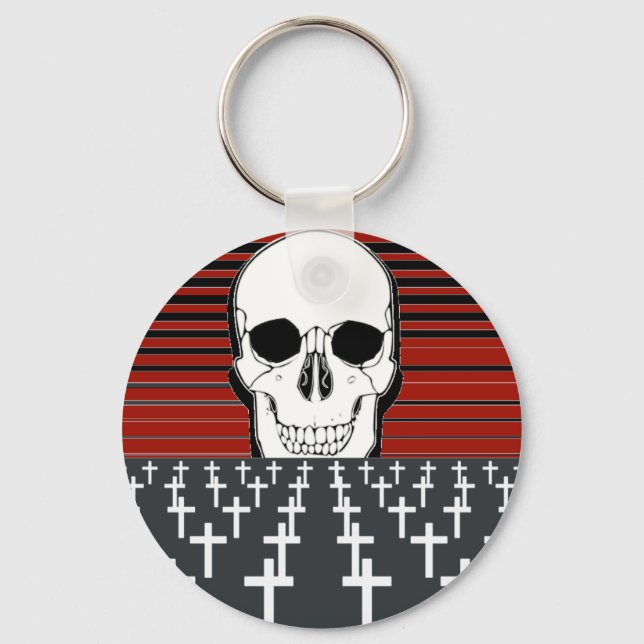 Skull And Tombs Key Ring (Front)