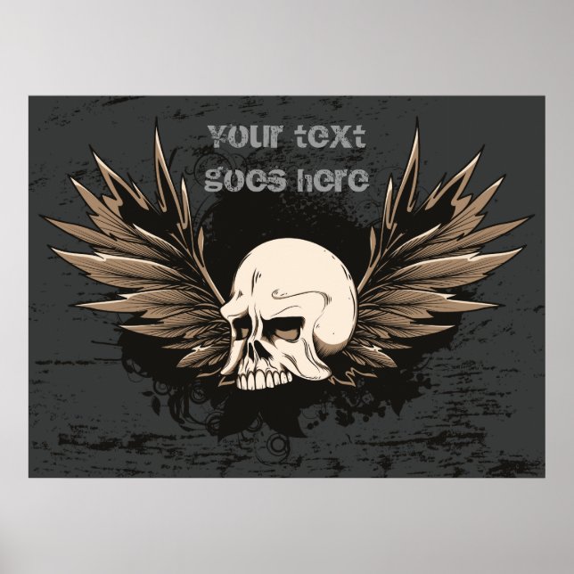 Skull and wings custom poster (Front)