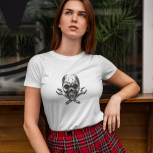 Skull And Wrenches Tools T-Shirt