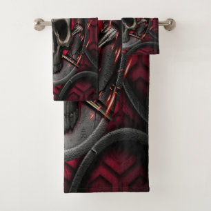 skull Ars Longa Vita Brevis Bath Towel Set