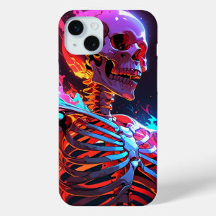 Skull art iPhone 15 mini case