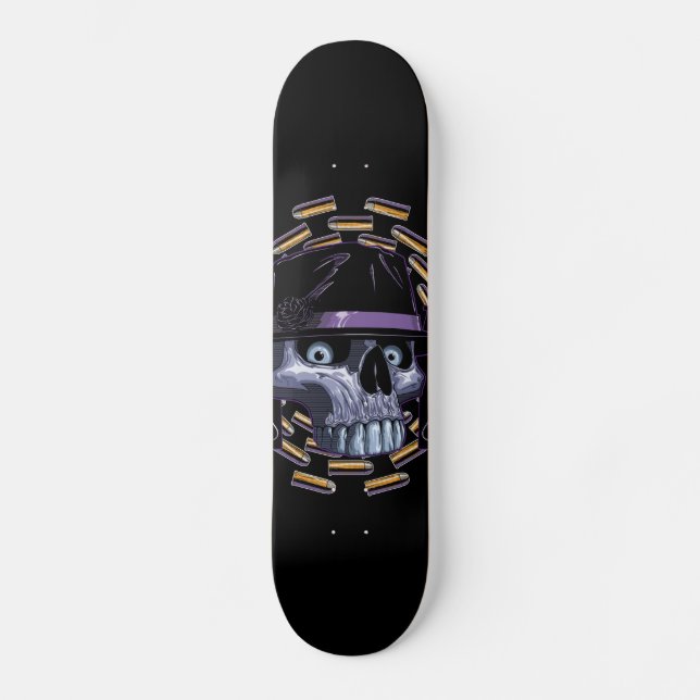 Skull art Design Skateboard (Front)