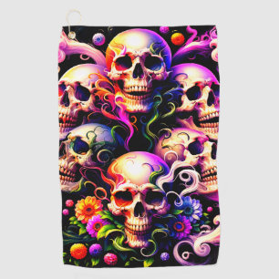 Skull Art Golf Towel
