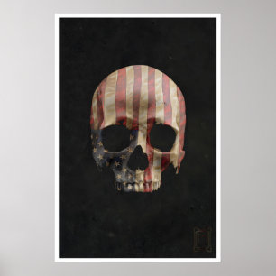 Skull Art Prints Floral, USA, Mushroom Skulls
