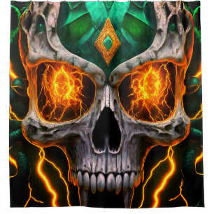 Skull Art Shower Curtain