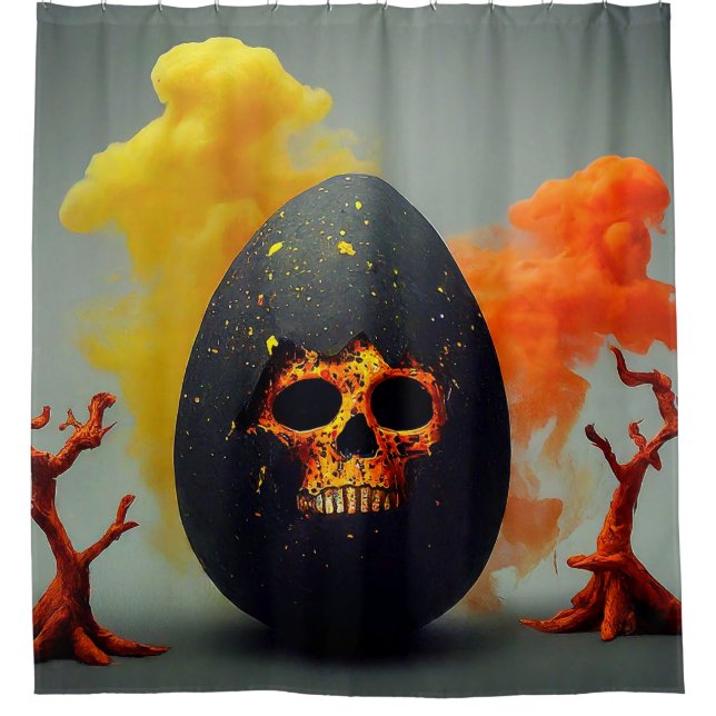 Skull Art Shower Curtain (Front)