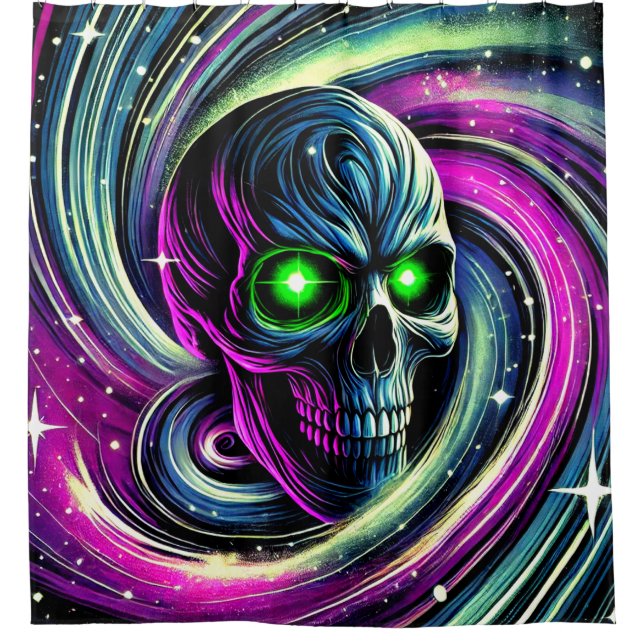 Skull Art Shower Curtain (Front)