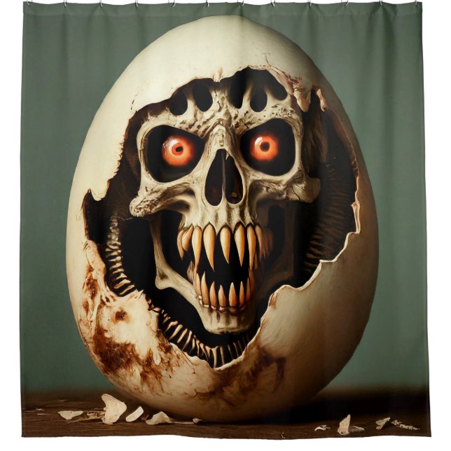 Skull Art Shower Curtain (Front)