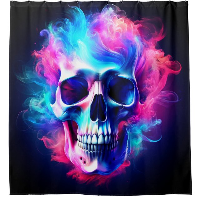 Skull Art Shower Curtain (Front)
