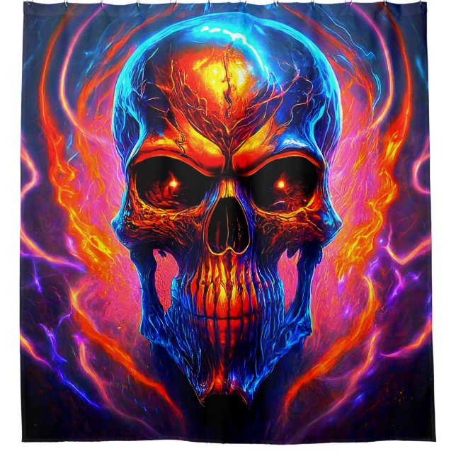 Skull Art Shower Curtain (Front)