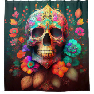 Skull Art Shower Curtain