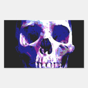 Skull Artwork Rectangular Sticker