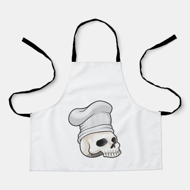 Skull as Cook with Chef hat Apron (Front)