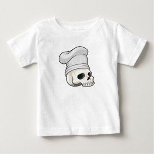 Skull as Cook with Chef hat Baby T-Shirt