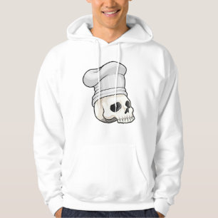 Skull as Cook with Chef hat Hoodie