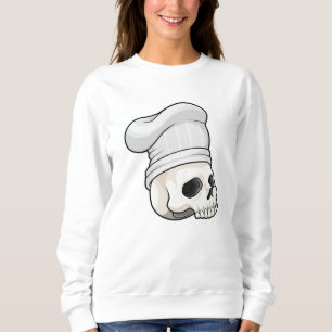 Skull as Cook with Chef hat Sweatshirt