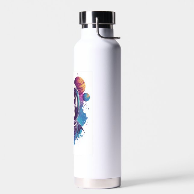 Skull Astronaut Explorer Water Bottle (Left)