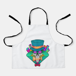 Skull at Chess with Chess piece Rook Apron