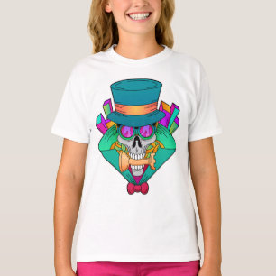 Skull at Chess with Chess piece Rook T-Shirt